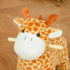 Dondolo a Forma di Giraffa con Ruote per Bambini 3-6 Anni  - Giallo