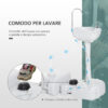 Lavabo Portatile da Campeggio con 2 Ruote, Serbatoio Acqua 17L, cisterna di Scarico 24L e Serbatoio Sapone 3.5L