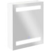 Armadietto Pensile da Bagno con Anta Specchio e Luci a LED 60x50x15cm