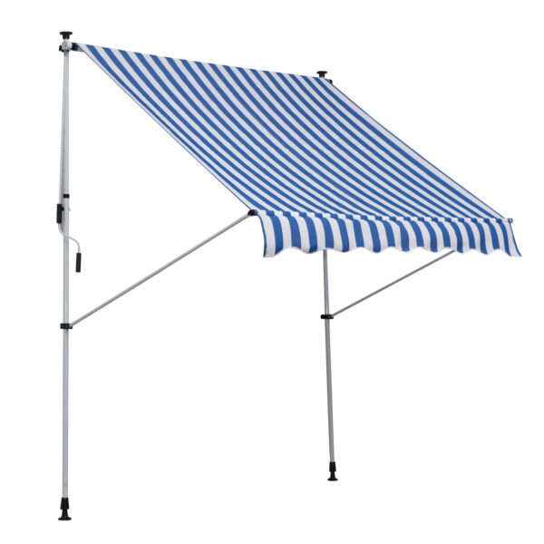 Tenda da Sole da Esterno a Rullo con Manovella, Altezza e Angolazione Regolabile, 200x150cm