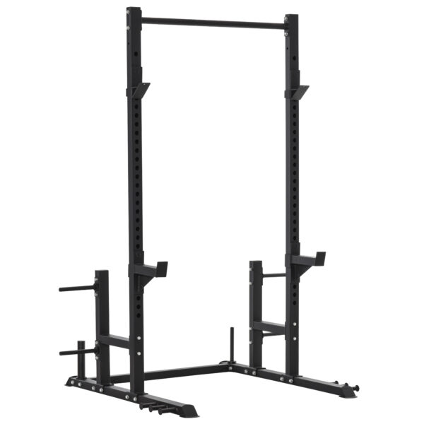 Power Tower Multifunzione in Acciaio per Allenamento Completo del Corpo, 140x171x228 cm, Nero