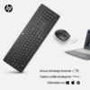 HP 230 Combo Tastiera e Mouse Wireless, fino a 1 anno di Autonomia, Digitazione Silenziosa, Tasti Scelta Rapida e 12 Funzioni, Tastierino Numerico, 1600 DPI, Rotella Scorrimento, Nera