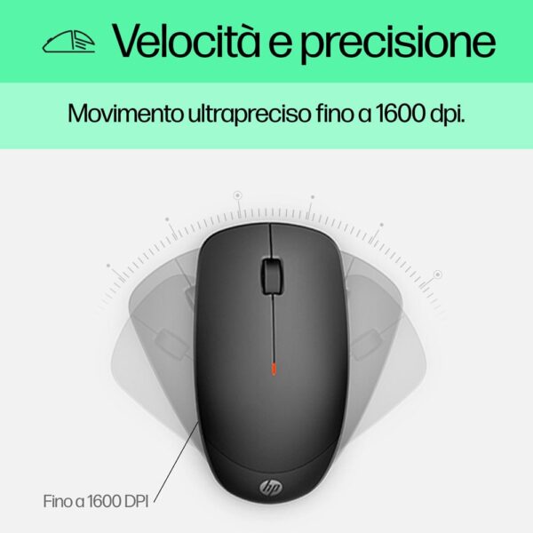 HP 230 Combo Tastiera e Mouse Wireless, fino a 1 anno di Autonomia, Digitazione Silenziosa, Tasti Scelta Rapida e 12 Funzioni, Tastierino Numerico, 1600 DPI, Rotella Scorrimento, Nera