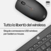 HP 230 Combo Tastiera e Mouse Wireless, fino a 1 anno di Autonomia, Digitazione Silenziosa, Tasti Scelta Rapida e 12 Funzioni, Tastierino Numerico, 1600 DPI, Rotella Scorrimento, Nera