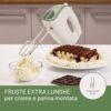 IMETEC Crea&Crema Sbattitore Elettrico, Fruste Extralunghe per Impasti Dolci e Panna Montata, Ganci Acciaio Inox per Impastare, 5 Velocità, Funzione Turbo, Design Ergonomico, 500W