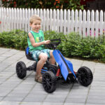 Go Kart a Pedali per Bambini 3-8 Anni con Sedile Regolabile e Ruote in EVA, 100x58x58.5 cm, Blu