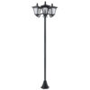 Lampione da Giardino Led a Energia Solare, Nero, 182.5cm