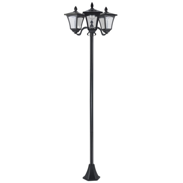 Lampione da Giardino Led a Energia Solare, Nero, 182.5cm