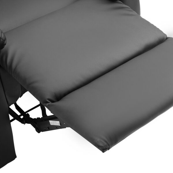 Poltrona Relax Reclinabile Imbottita Ergonomica con Poggiapiedi Ecopelle 80 × 97 × 107cm Nero