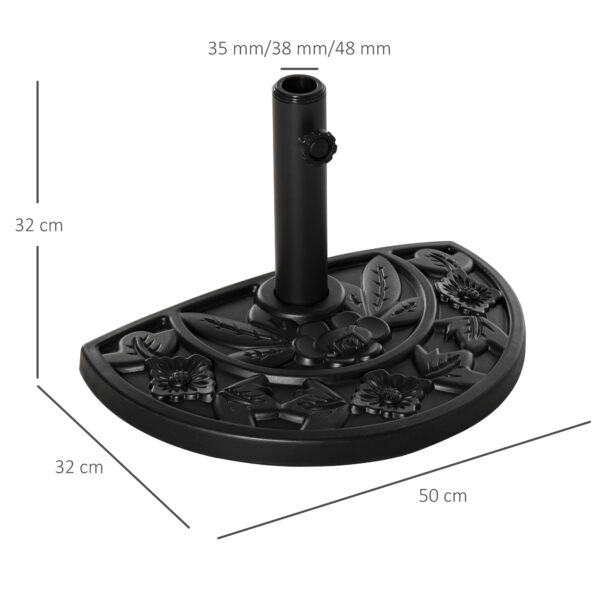 Base per Ombrellone Mezzaluna 9kg in Cemento