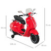 Moto Elettrica per Bambini con Licenza Ufficiale Vespa, 2 Rotelle, Luci e Suoni, 108x49x75 cm, Rossa