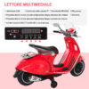 Moto Elettrica per Bambini con Licenza Ufficiale Vespa, 2 Rotelle, Luci e Suoni, 108x49x75 cm, Rossa