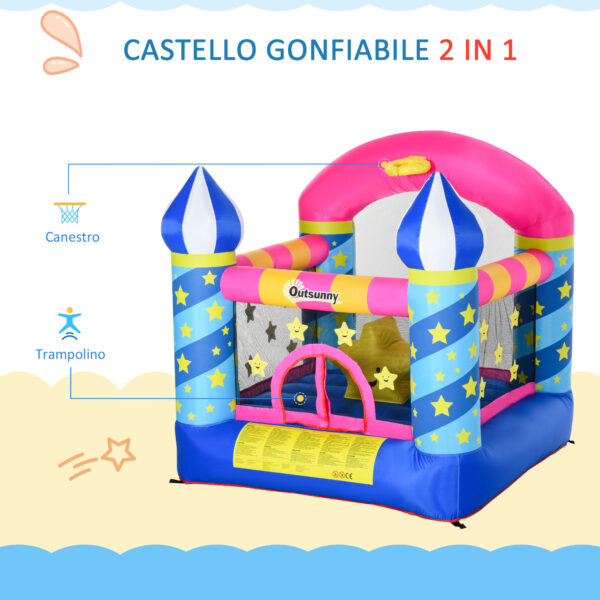 Castello Gioco Gonfiabile Gigante per Bambini con Gonfiatore