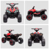 Quad Elettrico per Bambini 12V, 2 Velocità, Ruote Larghe con Sospensioni e Fari LED, Età 3-5 Anni, Rosso