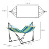 Supporto con Amaca Autoportante Pieghevole, Amaca in Cotone e Struttura in Acciaio, Capacità max. 120kg,  270x100x94cm