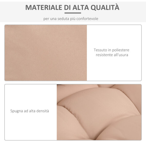 Cuscineria per Pallet Set 3 Cuscini per Seduta e Schienale di Divani Panca con Bancali, Poliestere Beige