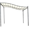 Gazebo Tenda Parasole Con Telo in Poliestere, Crema, 297x297cm