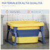 Vaschetta Bagnetto Pieghevole per Bambini di 0-6 Anni - Giallo Blu