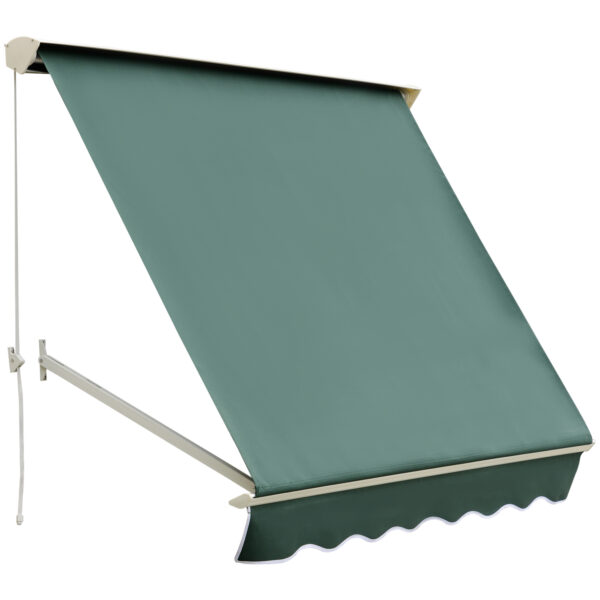 Tenda da Sole a Caduta con Rullo Avvolgibile e Angolazione Regolabile 0-120°, 180×70cm, Verde