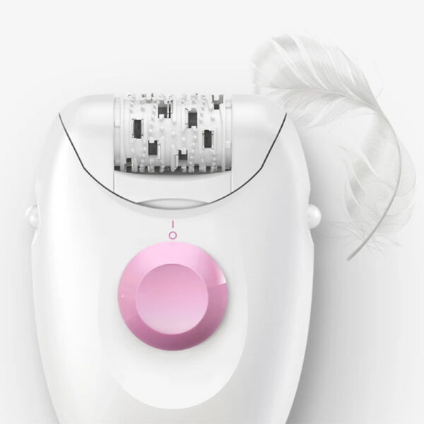 Braun Silk-épil 1 Epilatore Elettrico Donna con Cavo, 20 Pinzette per Epilazione Duratura, Bianco/Rosa