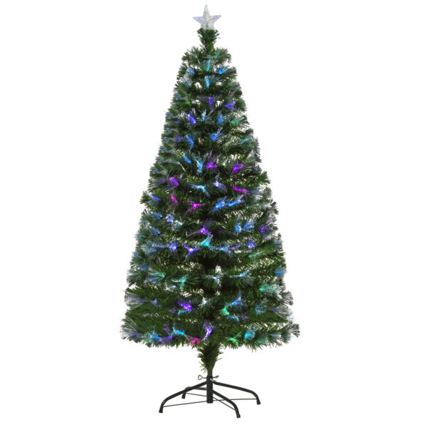 Albero di Natale 150cm in Fibre Ottiche Foltissimo con 180 Luci a LED - Verde