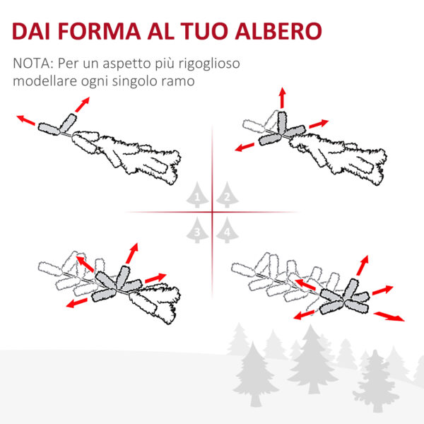 Albero di Natale 150cm in Fibre Ottiche Foltissimo con 180 Luci a LED - Verde