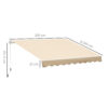 Tenda da Sole Avvolgibile a Parete da Esterno Impermeabile in Alluminio, Beige, 3x2.5m