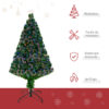 Albero di Natale Artificiale in Fibra Ottica con Supporto in PVC Foltissimo 120cm