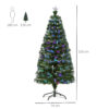 Albero di Natale 150cm in Fibre Ottiche Foltissimo con 180 Luci a LED - Verde