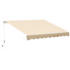 Tenda da Sole Avvolgibile a Parete da Esterno Impermeabile in Alluminio, Beige, 3x2.5m