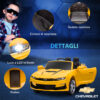 Macchina Elettrica per Bambini 12V Marchio Chevrolet Camaro con Telecomando, Giallo