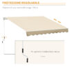 Tenda da Sole Avvolgibile a Parete da Esterno Impermeabile in Alluminio, Beige, 3x2.5m