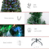 Albero di Natale 150cm in Fibre Ottiche Foltissimo con 180 Luci a LED - Verde