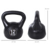 Kettlebell 12 kg per Allenamento Cross Training Nero