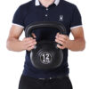 Kettlebell 12 kg per Allenamento Cross Training Nero