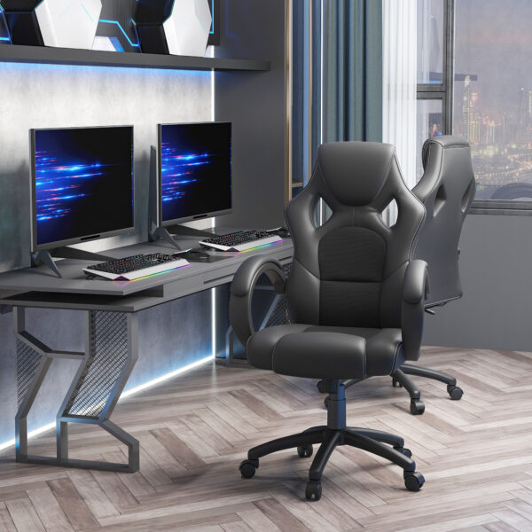 Sedia da Ufficio Stile Gaming, Nero