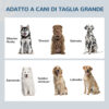 Ciotole per Cani Rialzate in Acciaio Inox e Legno con Cassetto, 60x30x36cm, Bianco e Grigio