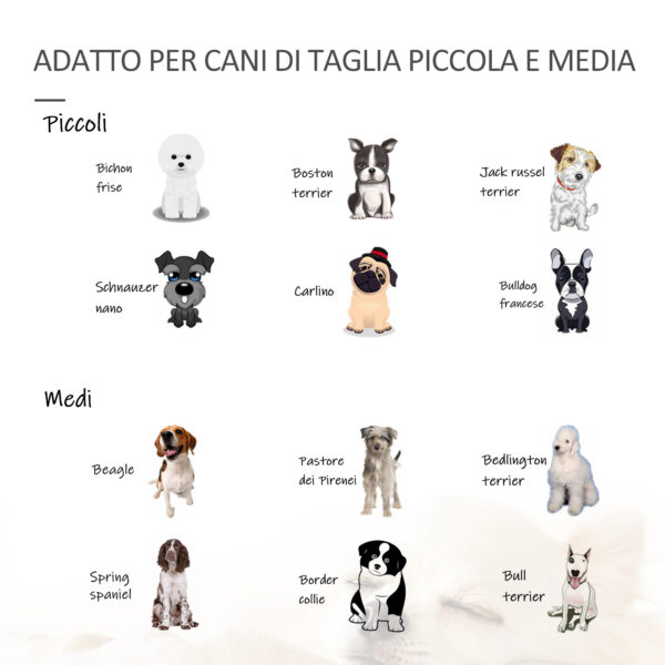 Cancelletto per Cani di Piccola/Media Taglia in Legno e Acciaio con 6 Pannelli Pieghevoli, 432x36x70cm