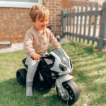 Moto Elettrica per Bambini Max. 20kg con Licenza BMW, Batteria 6V Bianco e Nero