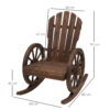 Sedia a Dondolo Stile Rustico Adirondack in Legno di Abete