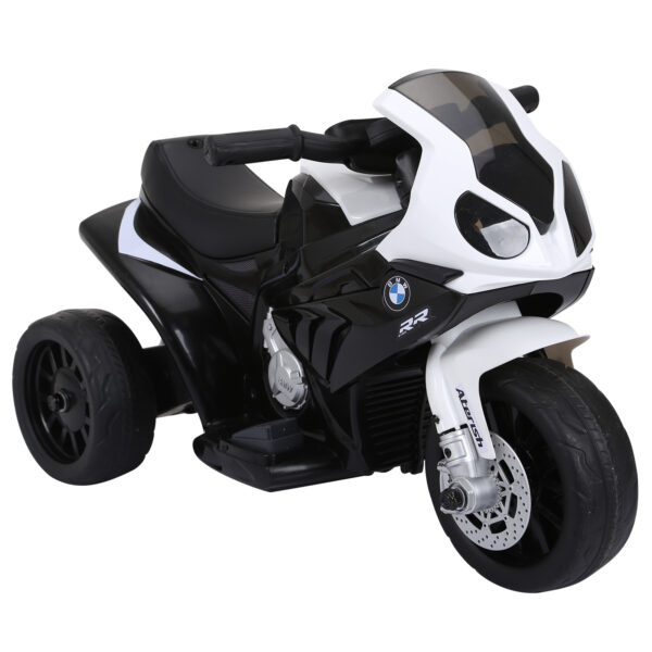 Moto Elettrica per Bambini Max. 20kg con Licenza BMW, Batteria 6V Bianco e Nero