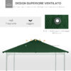 Tetto di Ricambio per Gazebo da Giardino 3x3m in Poliestere, Verde