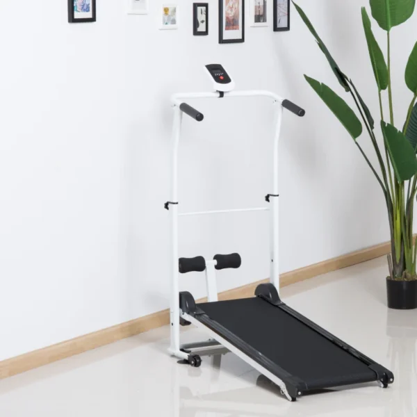 Tapis Roulant Magnetico con Monitor LCD e Barra Sit-up Pieghevole in Acciaio